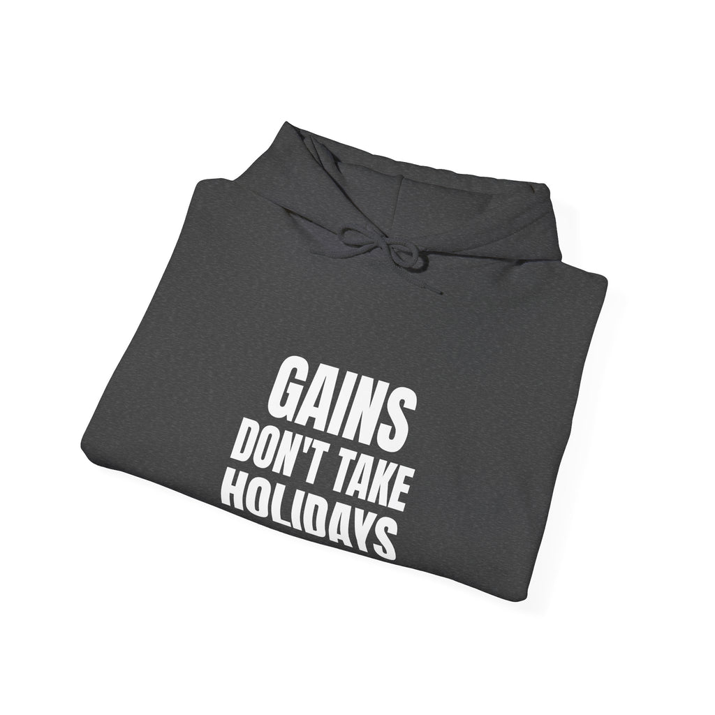 Gains Don't Take Holidays Hoodie